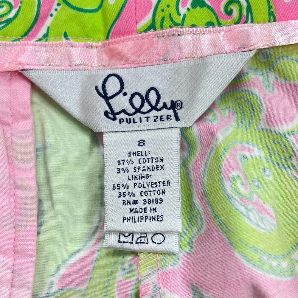 Lilly Pulitzer green lion fish wide leg capris. 8 - Picture 11 of 11